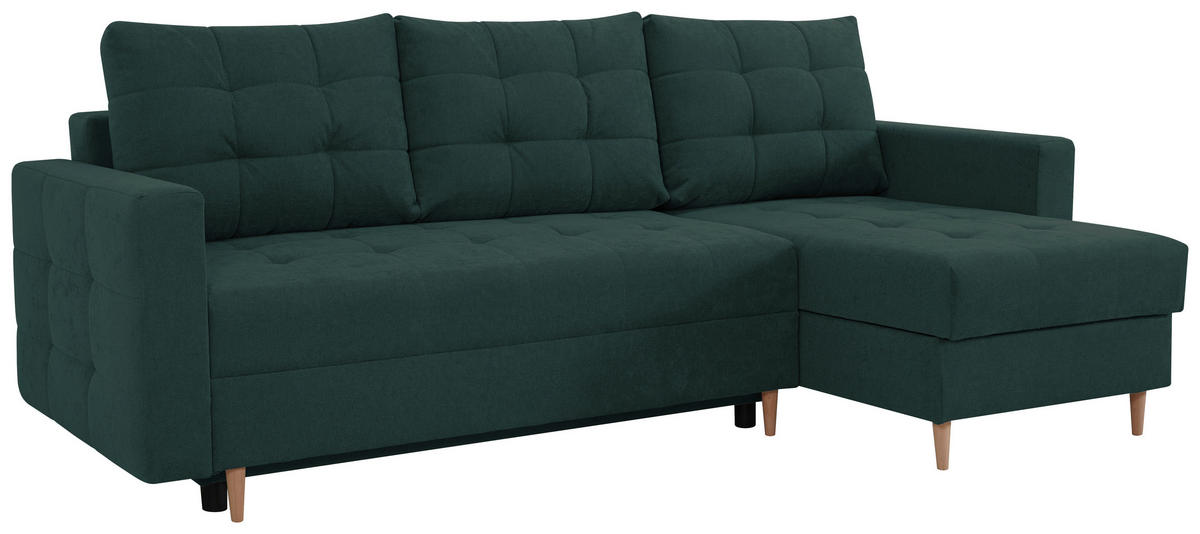 ECKSOFA Petrol  - Petrol, Design, Textil (232/141cm) - MID.YOU