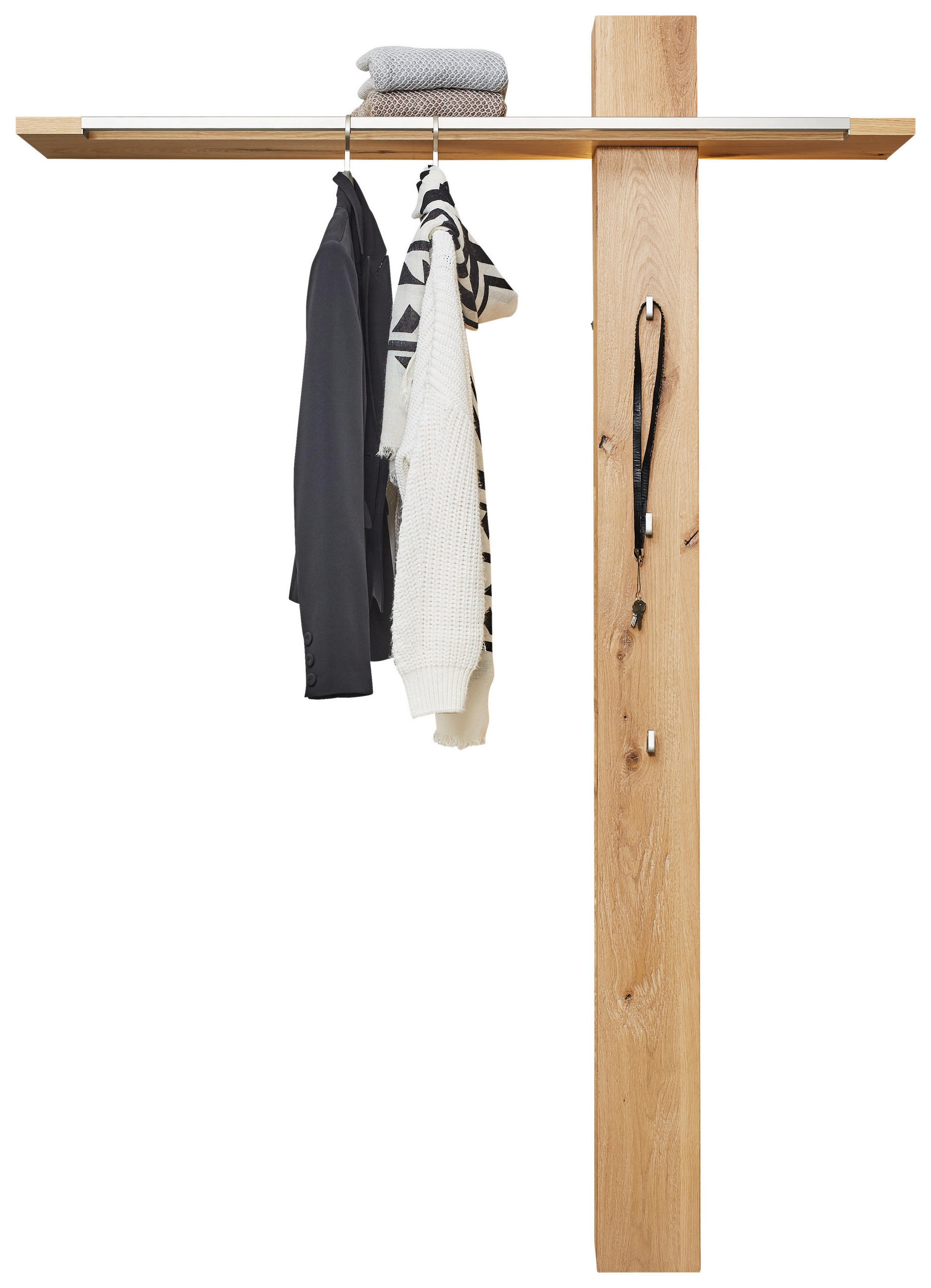 GARDEROBENPANEEL Wildeiche furniert Eichefarben - Eichefarben, Design, Holz (136/196/28cm) - Voglauer