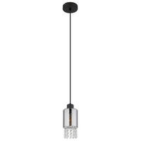 Lampă Suspendată 10/120 cm  - străveziu/negru, Konventionell, plastic/sticlă (10/120cm) - Globo