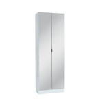 HOCHSCHRANK 65/195,5/33 cm  - Chromfarben/Weiß, Basics, Glas/Holzwerkstoff (65/195,5/33cm) - Xora