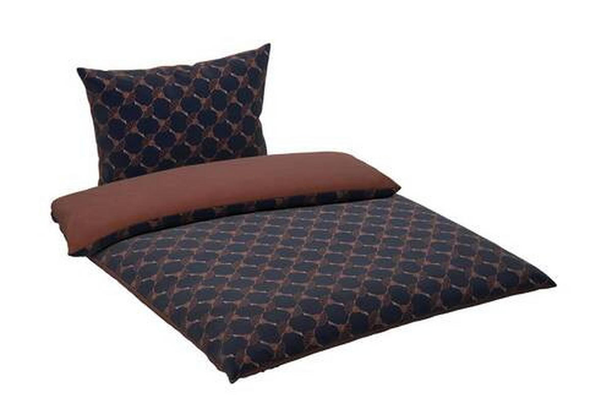 WENDEBETTWÄSCHE Cornflower Double Makosatin 140/200 cm  - Dunkelblau, Basics, Textil (140/200cm) - Joop!