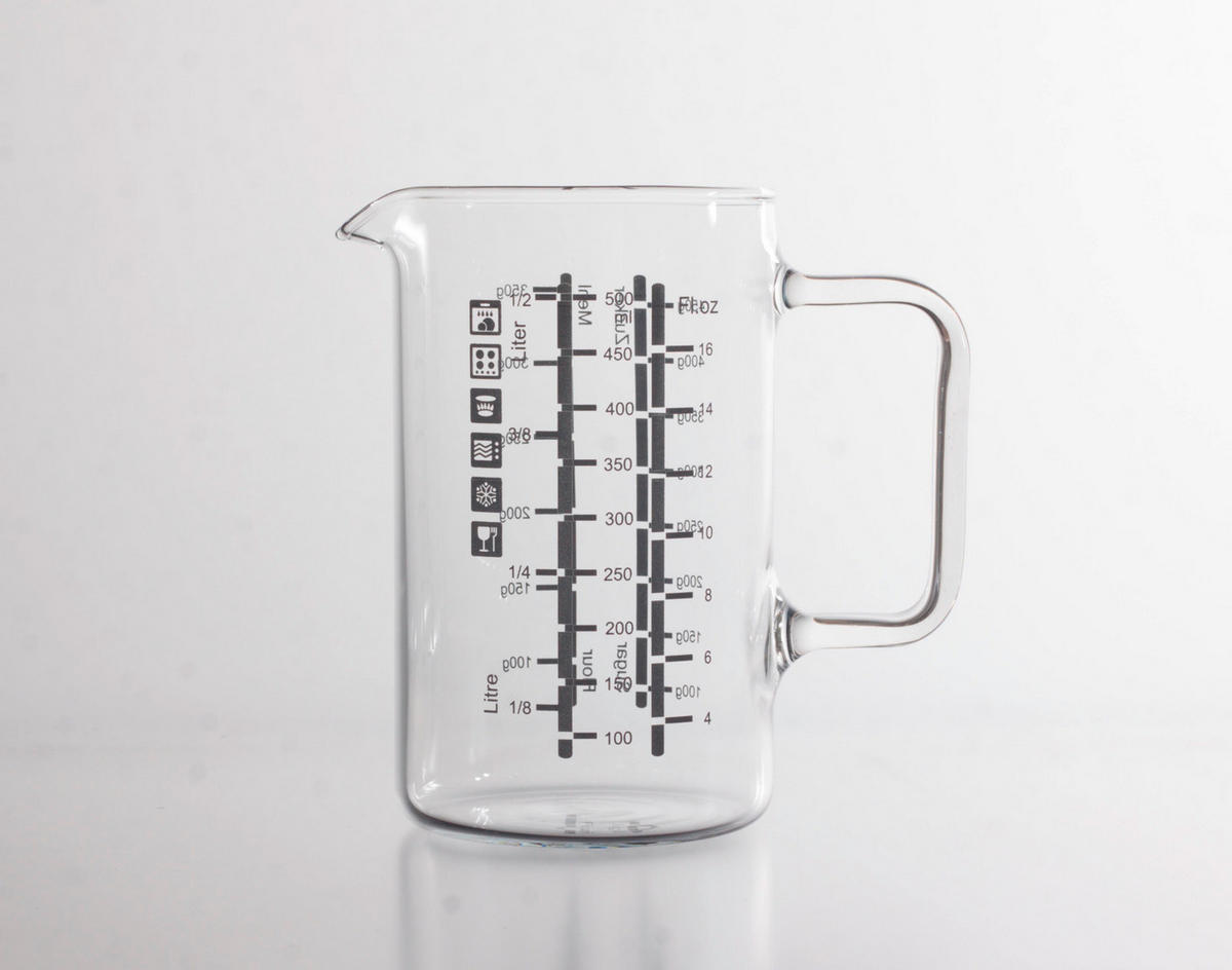 VAS GRADAT - transparent, Basics, sticlă (500ml)
