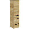 MIDISCHRANK 30/121/33 cm  - Eichefarben/Schwarz, MODERN, Glas/Holzwerkstoff (30/121/33cm) - Sadena