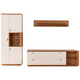 WOHNWAND  in Weiß, Wildeiche  305/202/50 cm  - Wildeiche/Anthrazit, Design, Glas/Holz (305/202/50cm) - Novel