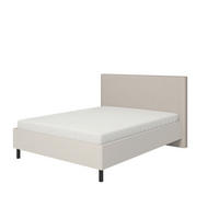 ÁGY 180/200 cm  kasmírszínű  - kasmírszínű/fekete, Basics, faalapú anyag/textil (180/200cm) - Carryhome