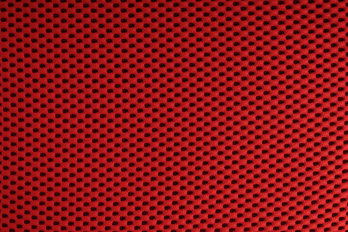 HOCKERBANK in Metall, Textil Rot, Schwarz  - Rot/Schwarz, Design, Textil/Metall (95/43/36cm)