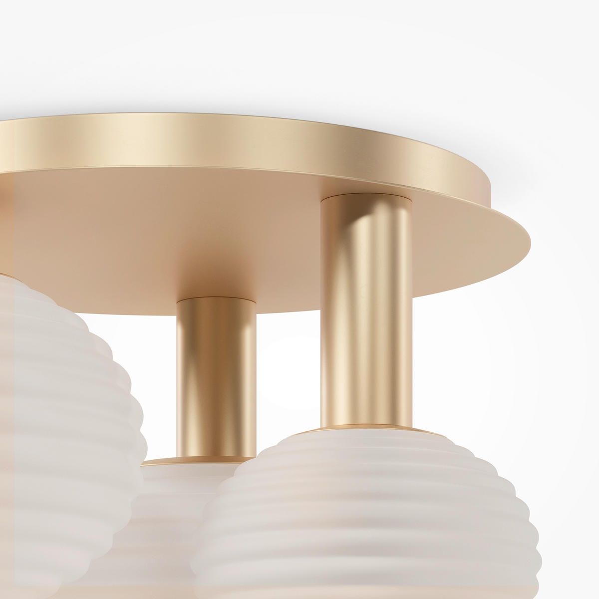 DECKENLEUCHTE    53,5/46/38,5 cm  - Weiss/Goldfarben, Design, Metall (53,5/46/38,5cm) - MAYTONI