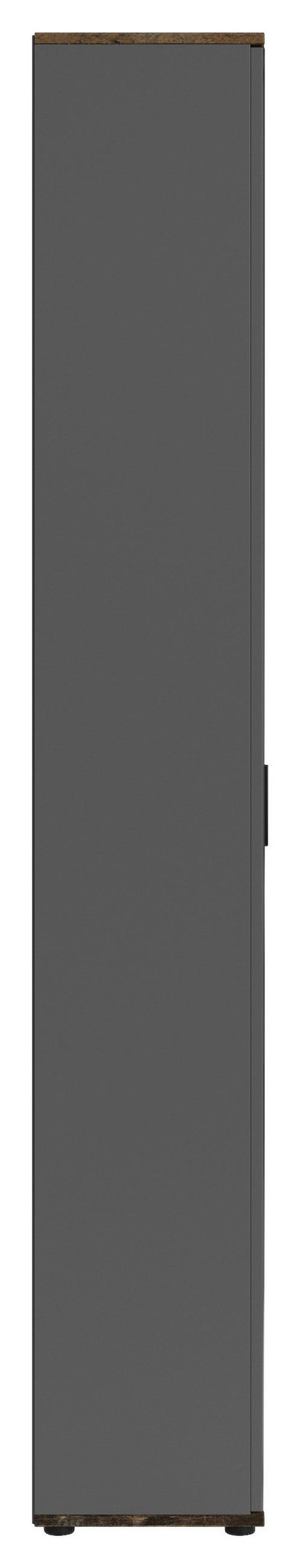 GARDEROBENSCHRANK Jakob  in 49/196/30 cm  - Alteiche/Anthrazit, MODERN, Holzwerkstoff/Kunststoff (49/196/30cm) - MID.YOU