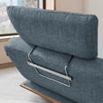 ECKSOFA in Flachgewebe Blau  - Blau/Schwarz, Natur, Holz/Textil (326/170cm) - Valnatura