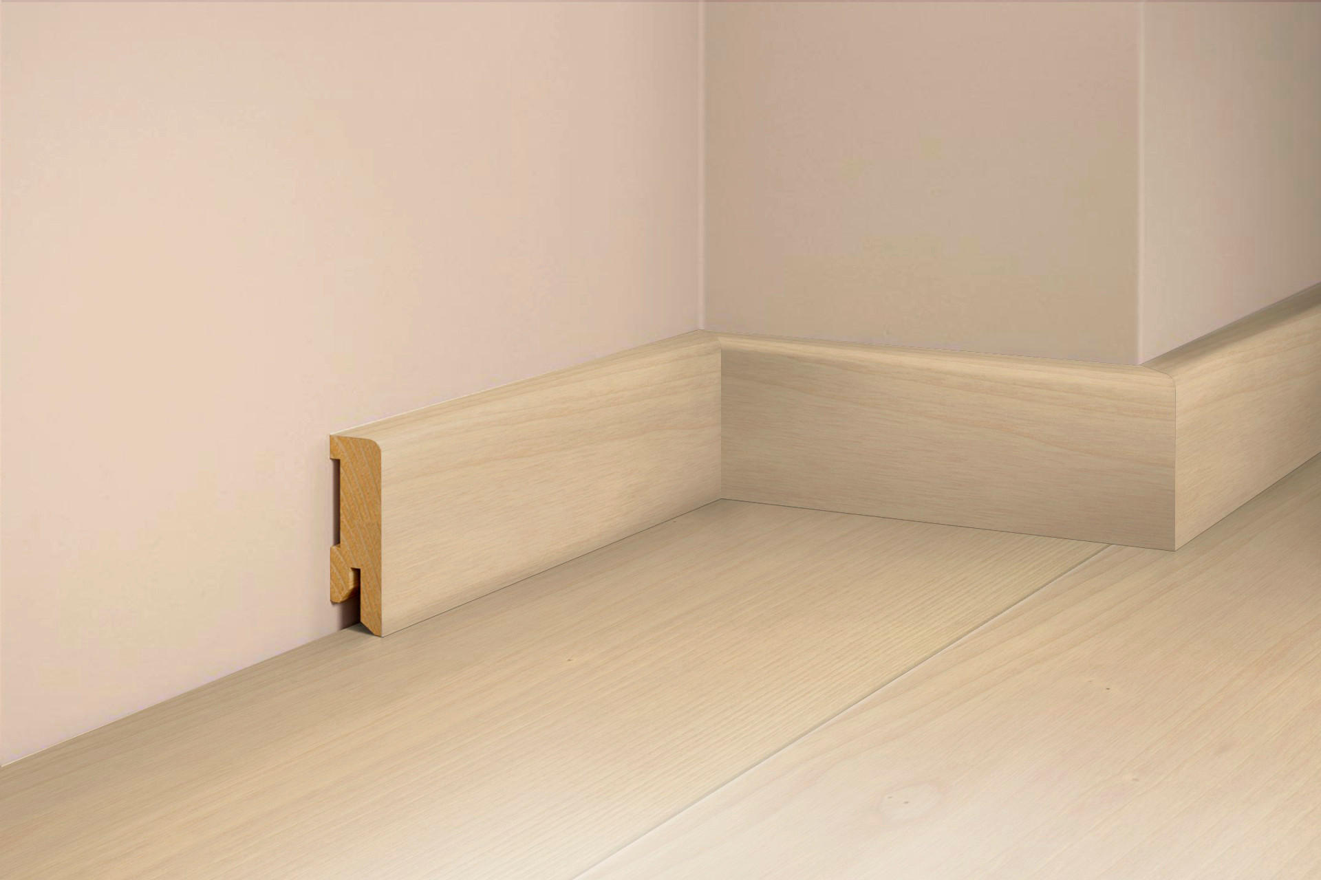 SOCKELLEISTE, Esche Weiss  - Basics, Holz (250/5/1,6cm) - Tilo