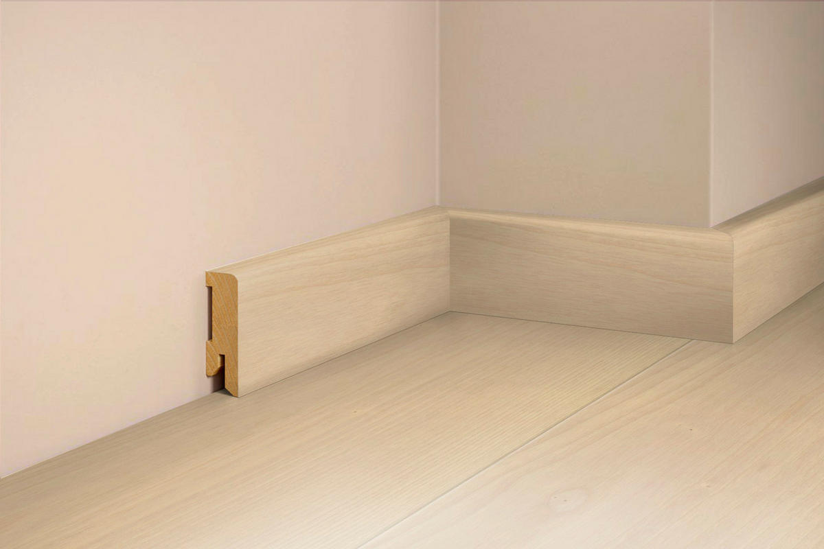 SOCKELLEISTE, Esche Weiss  - Basics, Holz (250/5/1,6cm) - Tilo