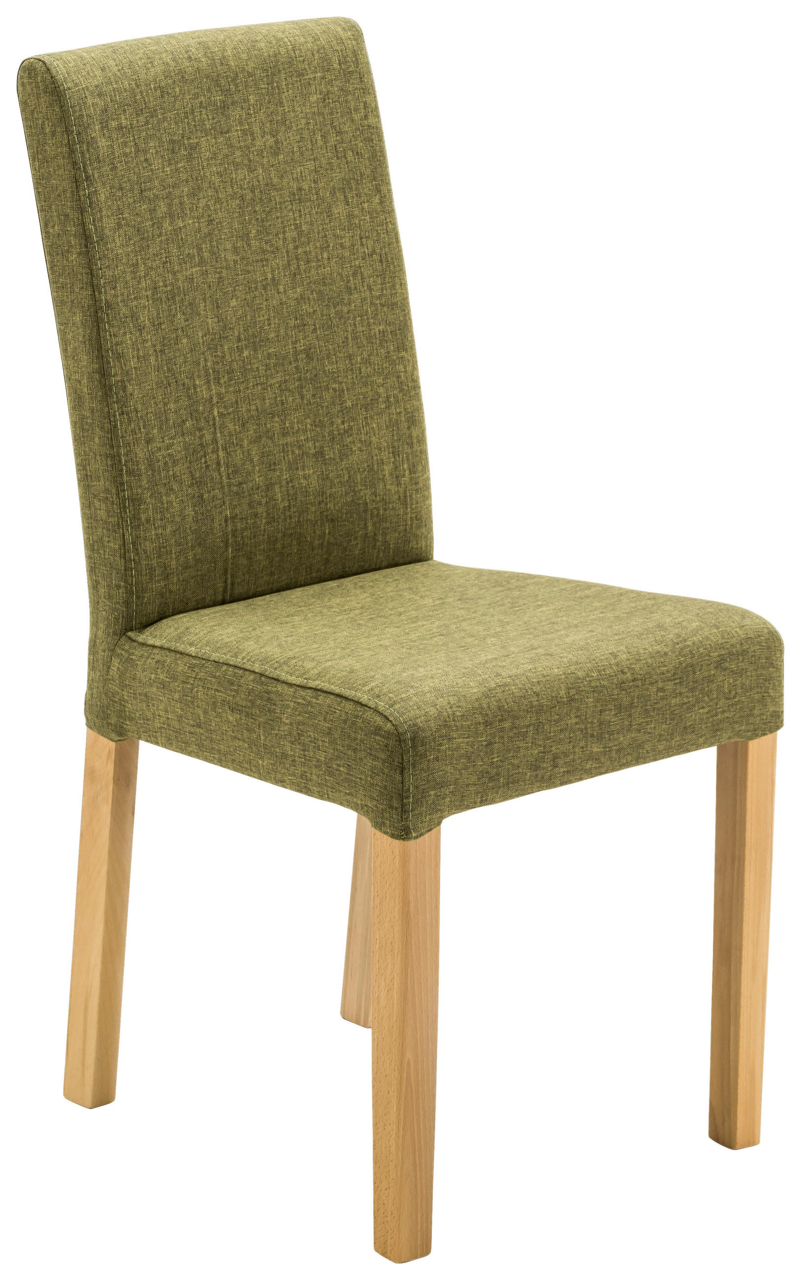 STUHL  in Webstoff Textil  - Buchefarben/Olivgrün, KONVENTIONELL, Holz/Textil (44/92/57cm) - Carryhome