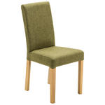 STUHL  in Webstoff Textil  - Buchefarben/Olivgrün, KONVENTIONELL, Holz/Textil (44/92/57cm) - Carryhome