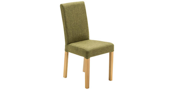 STUHL in Webstoff Textil - Buchefarben/Olivgrün, KONVENTIONELL, Holz/Textil (44/92/57cm) - Carryhome