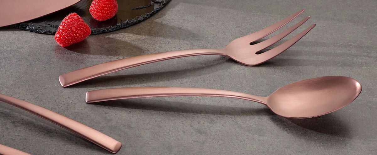 BESTECKSET Avelino  68-teilig  - Bronzefarben, Basics, Metall - Echtwerk