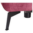 ECKSOFA Bordeaux Chenille - Bordeaux/Schwarz, KONVENTIONELL, Textil/Metall (257/275cm) - Carryhome