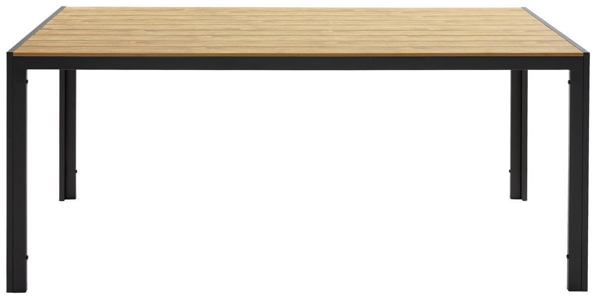 GARTENTISCH 180/90/75 cm Metall, Kunststoff Anthrazit, Naturfarben rechteckig  - Anthrazit/Naturfarben, Konventionell, Kunststoff/Metall (180/90/75cm) - Ambia Garden