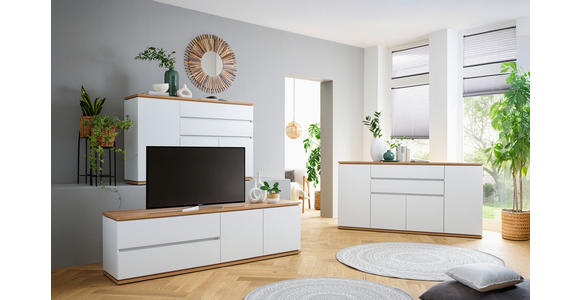 SIDEBOARD  139/93/42 cm 2 Schublade(n)  - Schwarz/Weiß, MODERN, Holzwerkstoff/Kunststoff (139/93/42cm) - Xora