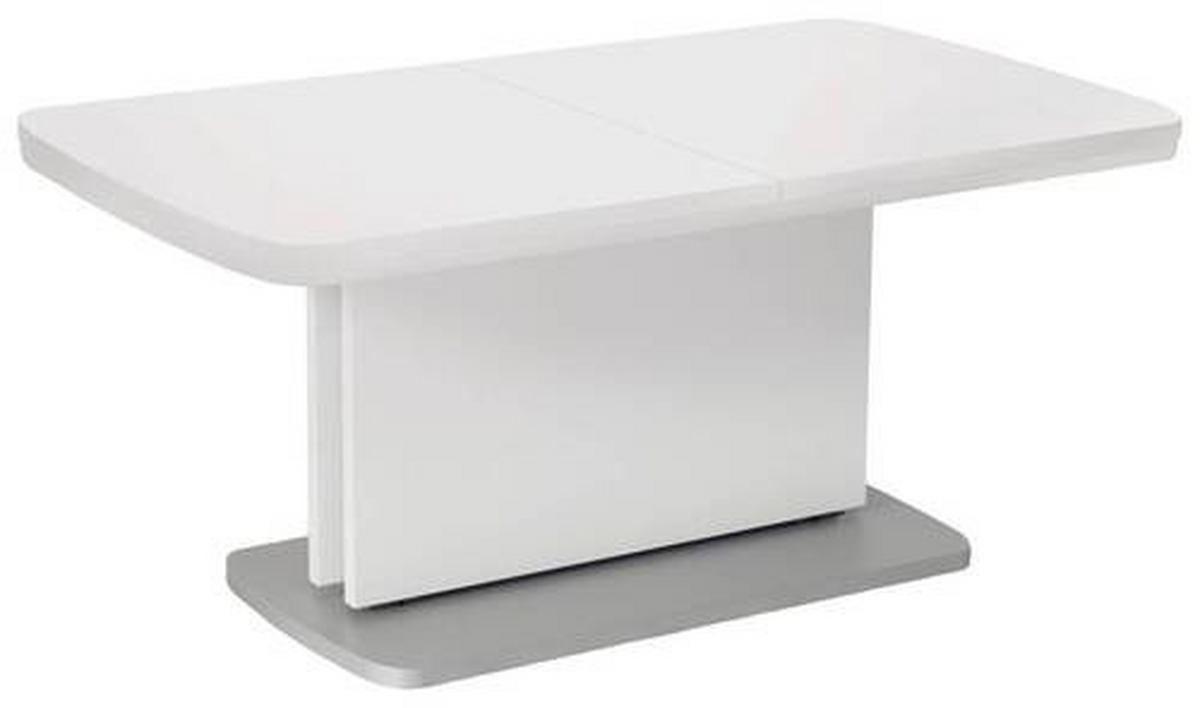 COUCHTISCH in Holzwerkstoff 110-180/63/53-72 cm  - Silberfarben/Weiß, KONVENTIONELL, Holzwerkstoff (110-180/63/53-72cm) - Venda