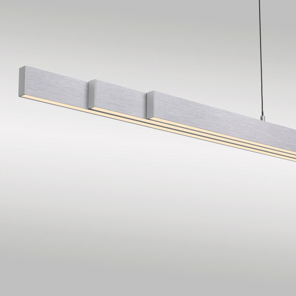 LED-HÄNGELEUCHTE 179/55/150 cm   - Alufarben, Design, Kunststoff/Metall (179/55/150cm) - Paul Neuhaus