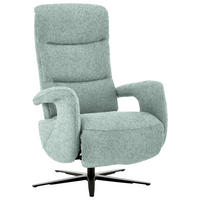 RELAXSESSEL in Textil Mintgrün  - Schwarz/Mintgrün, Design, Textil/Metall (71/112/83cm) - Beldomo Style