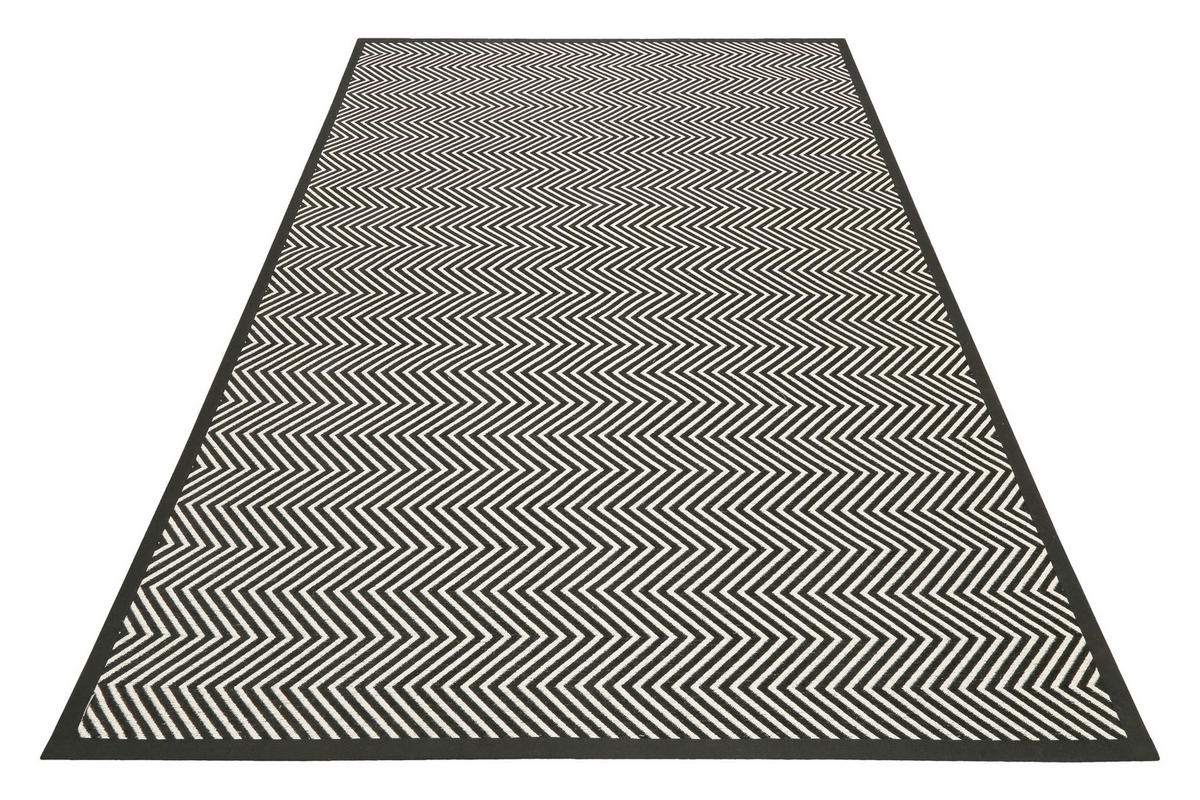 HANDWEBTEPPICH 160/230 cm Paulsen Schwarz rechteckig  - Schwarz, Trend, Textil (160/230cm) - Esprit