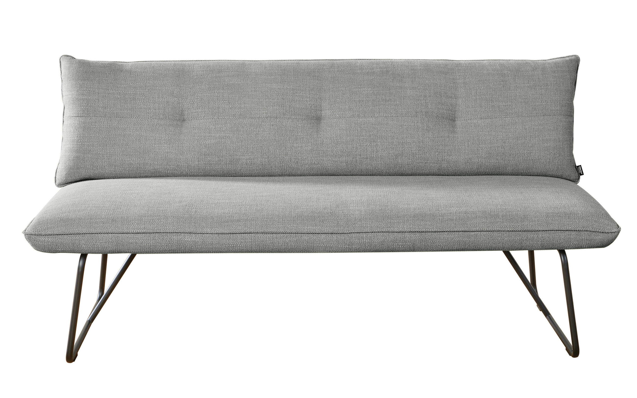 SITZBANK 180/90/70 cm  in Hellgrau  - Hellgrau/Schwarz, Design, Textil/Metall (180/90/70cm) - Dieter Knoll