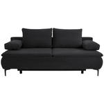 BOXSPRINGSOFA in Flachgewebe Anthrazit  - Anthrazit, KONVENTIONELL, Textil/Metall (204/93/100cm) - Novel