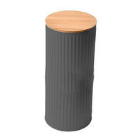 FÖRVARINGSBURK 2 l  - svart/naturfärgad, Basics, metall/plast (11/25cm) - Homeware Profession.