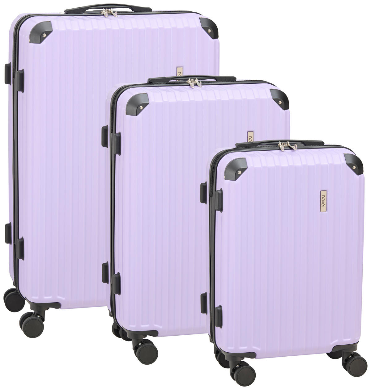 REISEKOFFERSET Lila 3-teilig  - Lila, Basics, Kunststoff/Textil - Novel