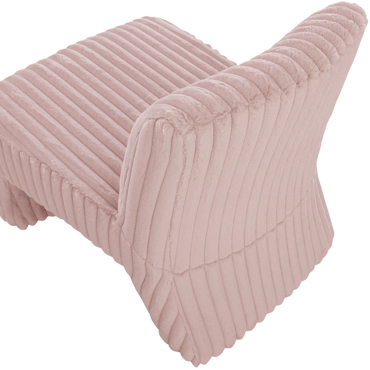 SESSEL in Cord Rosa  - Schwarz/Rosa, Konventionell, Kunststoff/Textil (68/72/89cm) - MID.YOU