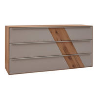 SIDEBOARD Sonia  in 182/90/47 cm  - Edelstahlfarben/Schlammfarben, Natur, Glas/Holz (182/90/47cm) - Valnatura