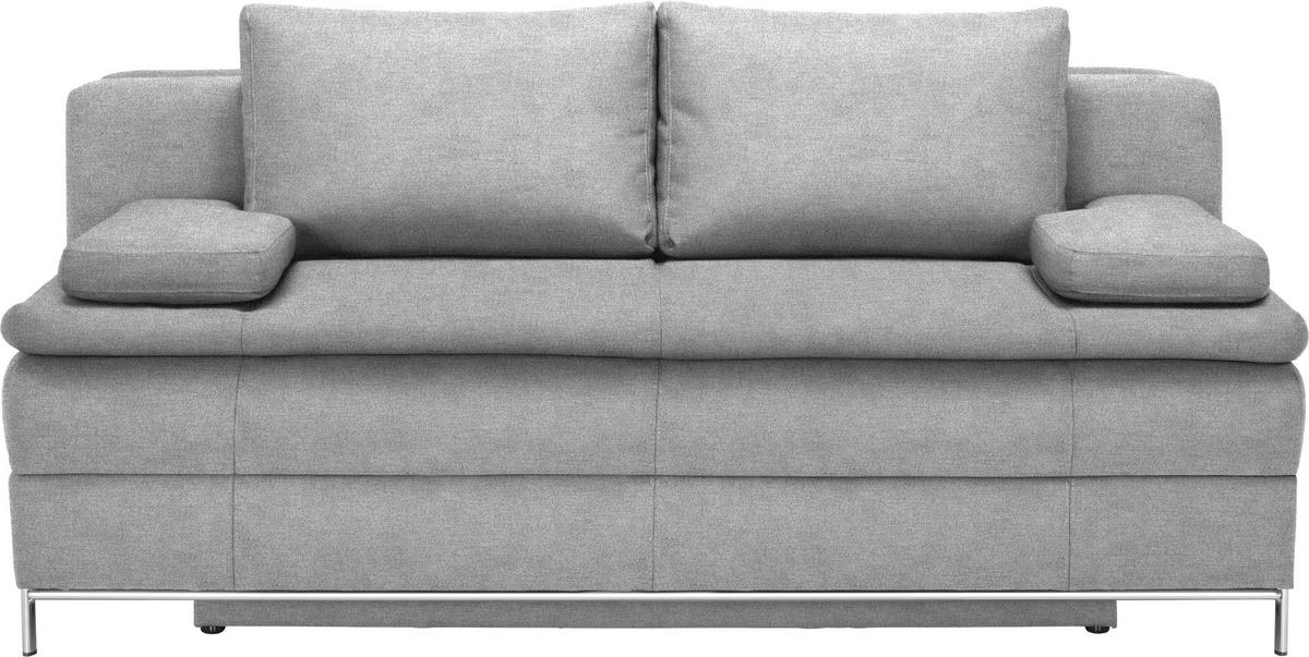 ZOFA BOXSPRING,  svetlo siva tekstil  - barve kroma/svetlo siva, Design, kovina/tekstil (200/93/107cm) - Novel