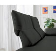 RÉCAMIERE in Echtleder Dunkelgrau  - Chromfarben/Dunkelgrau, Design, Leder/Metall (209/85-109/95-16cm) - Dieter Knoll