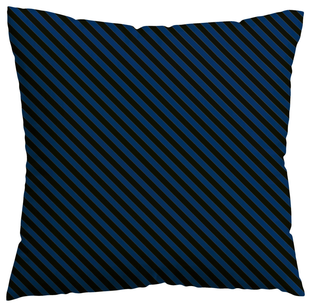 KISSENHÜLLE Woven Satin Fade 40/40 cm  - Schwarz/Dunkelblau, Basics, Textil (40/40cm) - Schlafgut