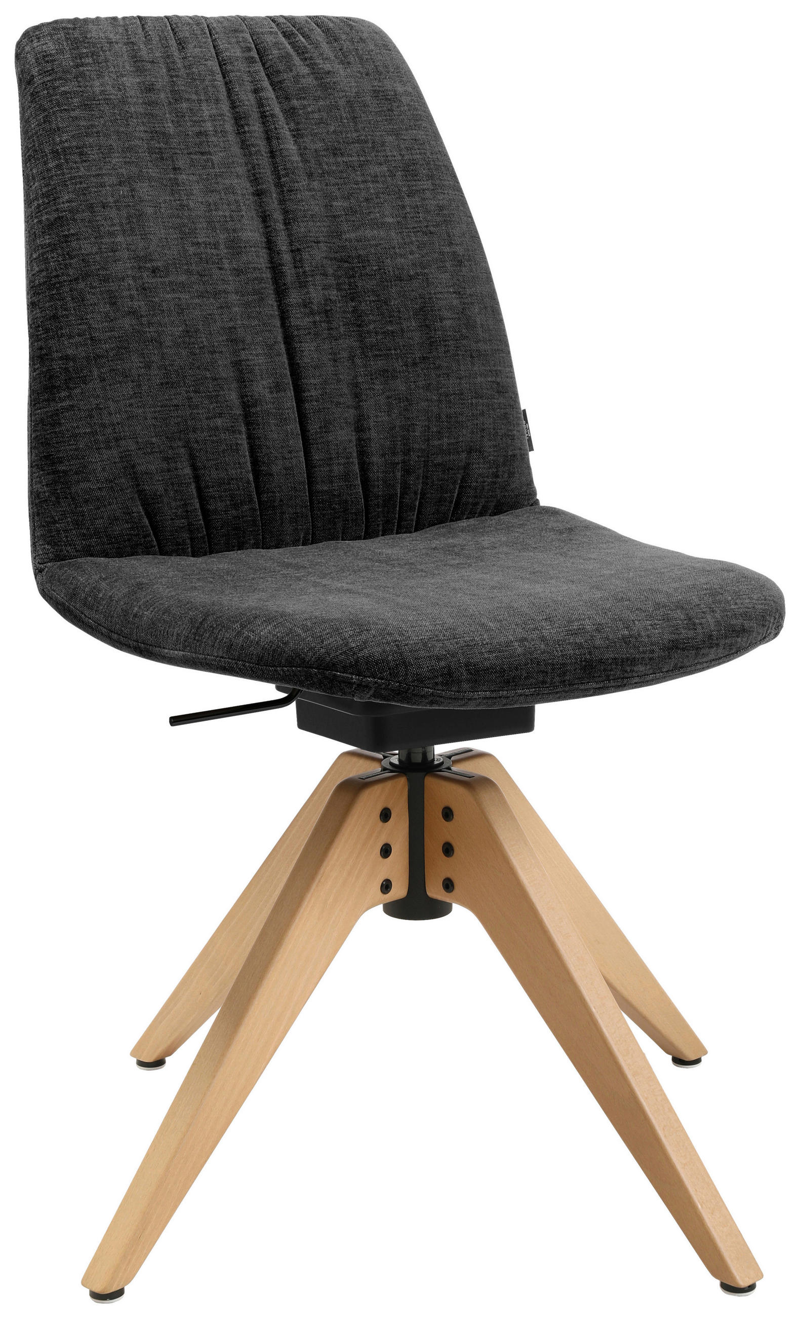 STUHL Flachgewebe Anthrazit Buche Hartholz  - Eichefarben/Anthrazit, Design, Holz/Textil (46/85-88/55cm) - Johann Jakob