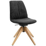 STUHL Flachgewebe Anthrazit Buche Hartholz  - Eichefarben/Anthrazit, Design, Holz/Textil (46/85-88/55cm) - Johann Jakob
