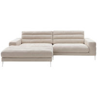 ECKSOFA  in Chenille Naturfarben  207/293 cm  - Naturfarben, Design, Textil/Metall (207/293cm) - Dieter Knoll