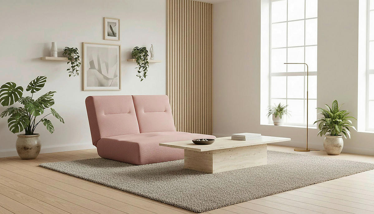 TROSJED NA RAZVLAČENJE tekstil  prljavo ružičasta    - prljavo ružičasta, Design, tekstil (159/88/160cm) - Livetastic