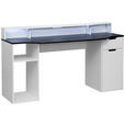 GAMINGTISCH Schwarz, Weiß  - Schwarz/Weiß, Design, Holzwerkstoff (160/60/90cm) - Carryhome