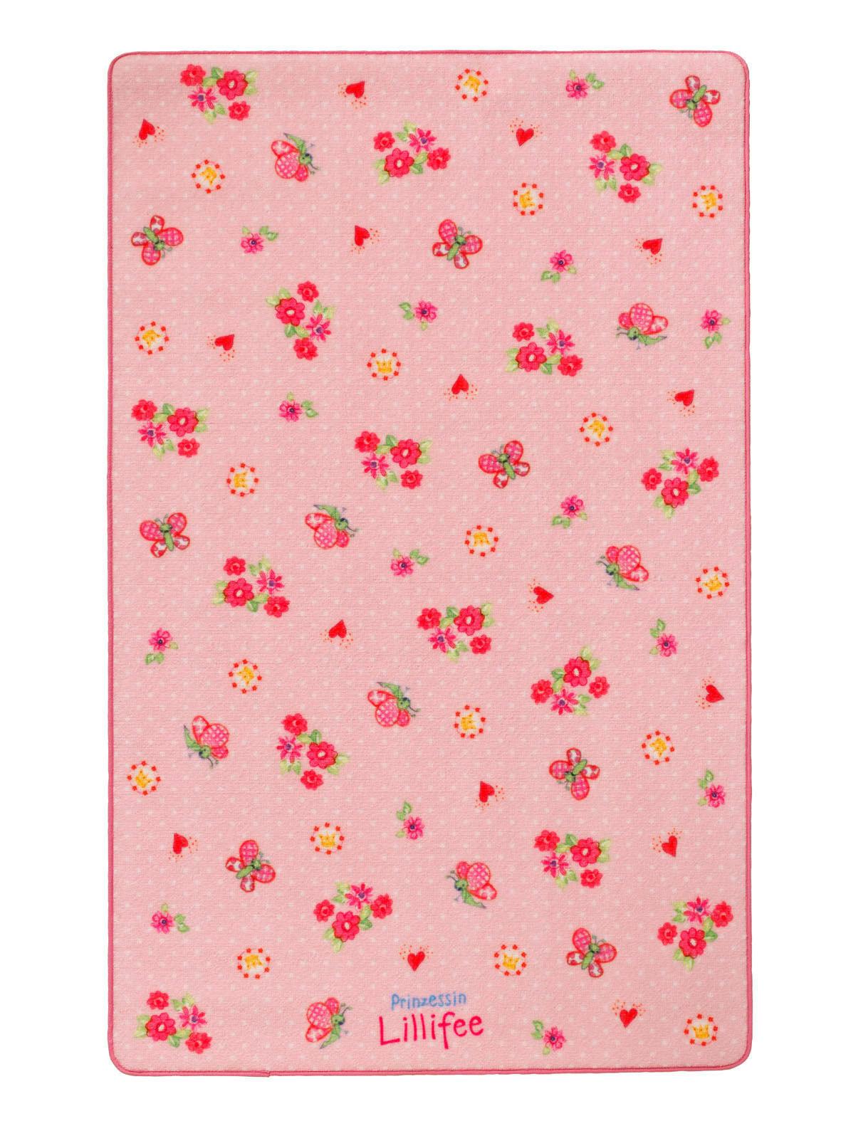 Kinderteppich Blumen Rose Prinzessin Lillifee 100x160 Cm