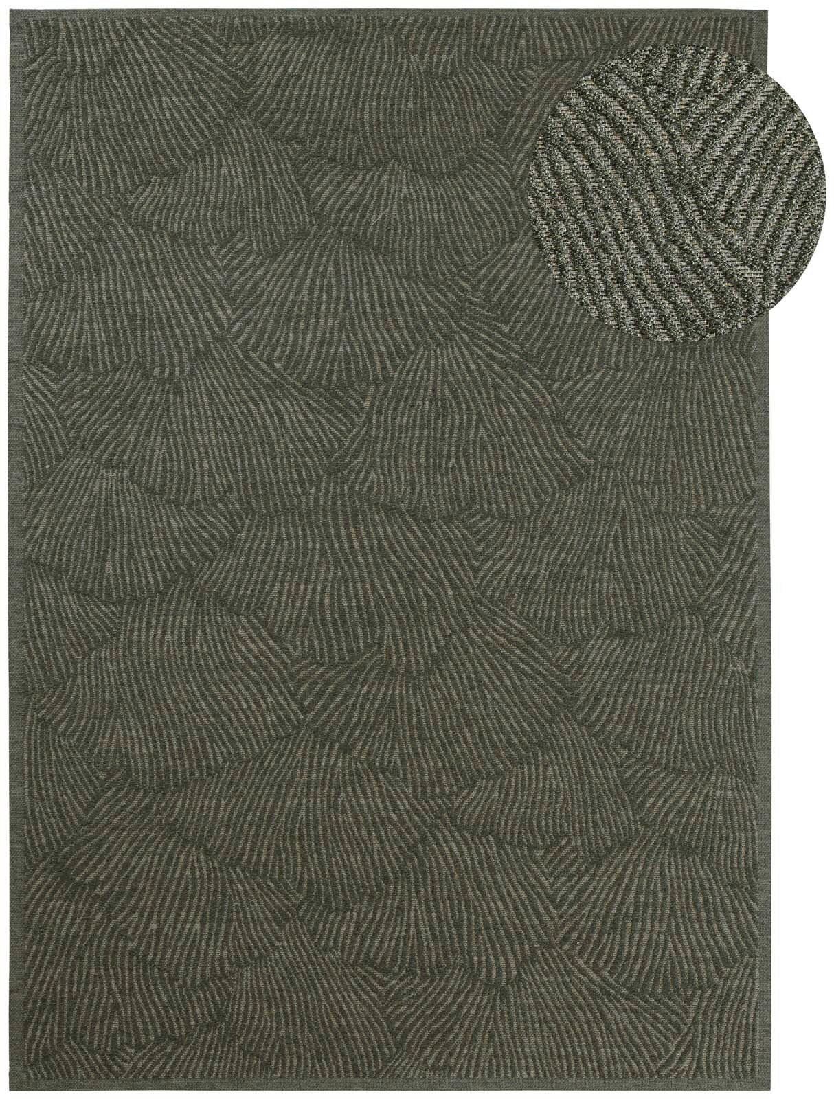 OUTDOORTEPPICH 160/230 cm Ginko Dunkelgrün  - Dunkelgrün, KONVENTIONELL, Textil (160/230cm) - Novel