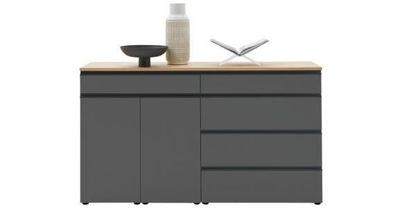 SIDEBOARD  in 180/102/41 cm  - Eichefarben/Schwarz, Design, Holz/Holzwerkstoff (180/102/41cm) - Dieter Knoll