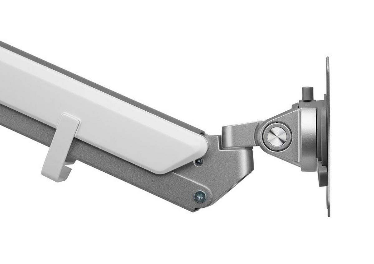 MONITOR-HALTERUNG Metall, Kunststoff Grau, Weiß  - Weiß/Grau, Design, Kunststoff/Metall (110/69,7/11,6cm) - Boxxx