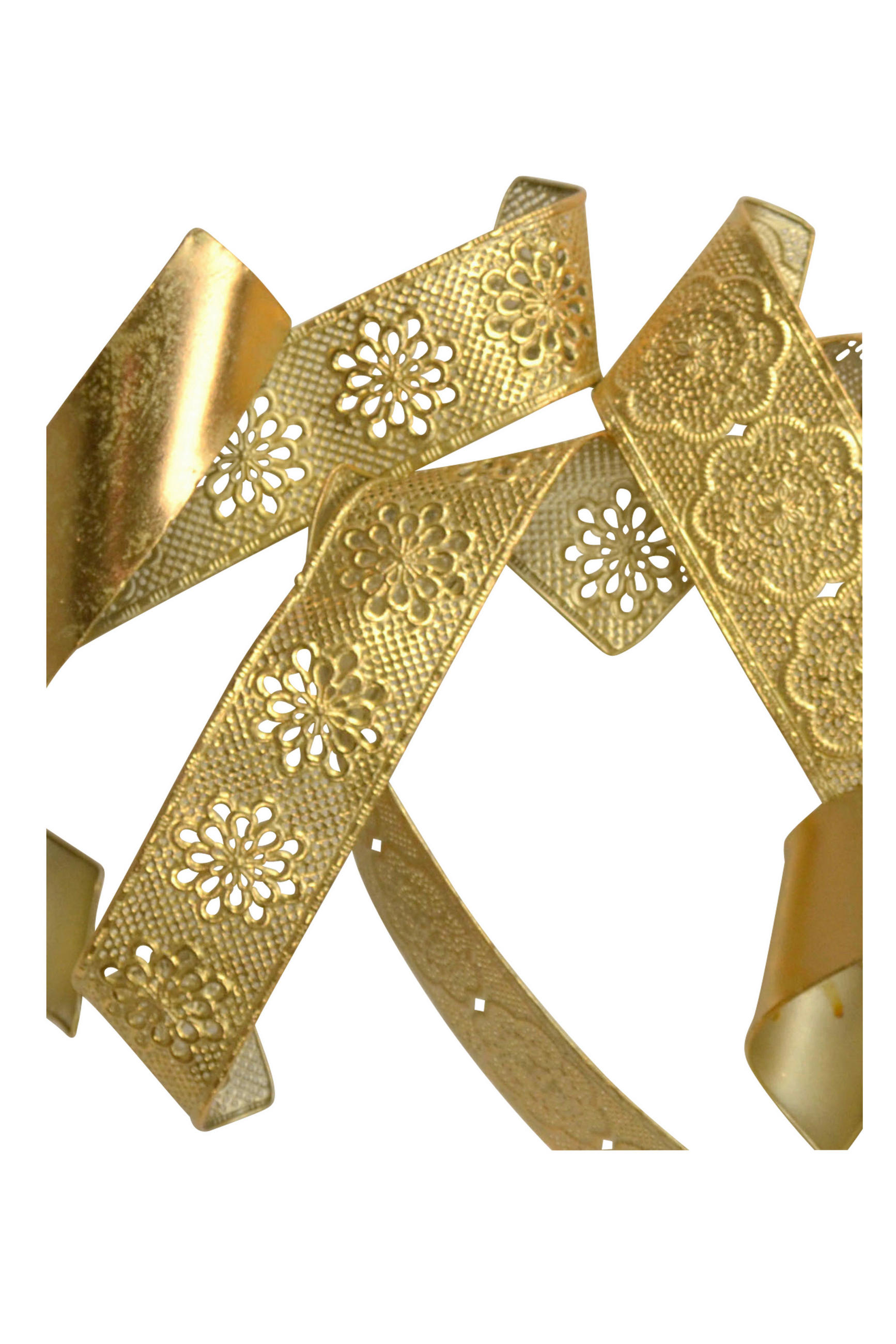 WANDDEKO Metall  - Goldfarben, Design, Metall (12/84/44cm) - MID.YOU