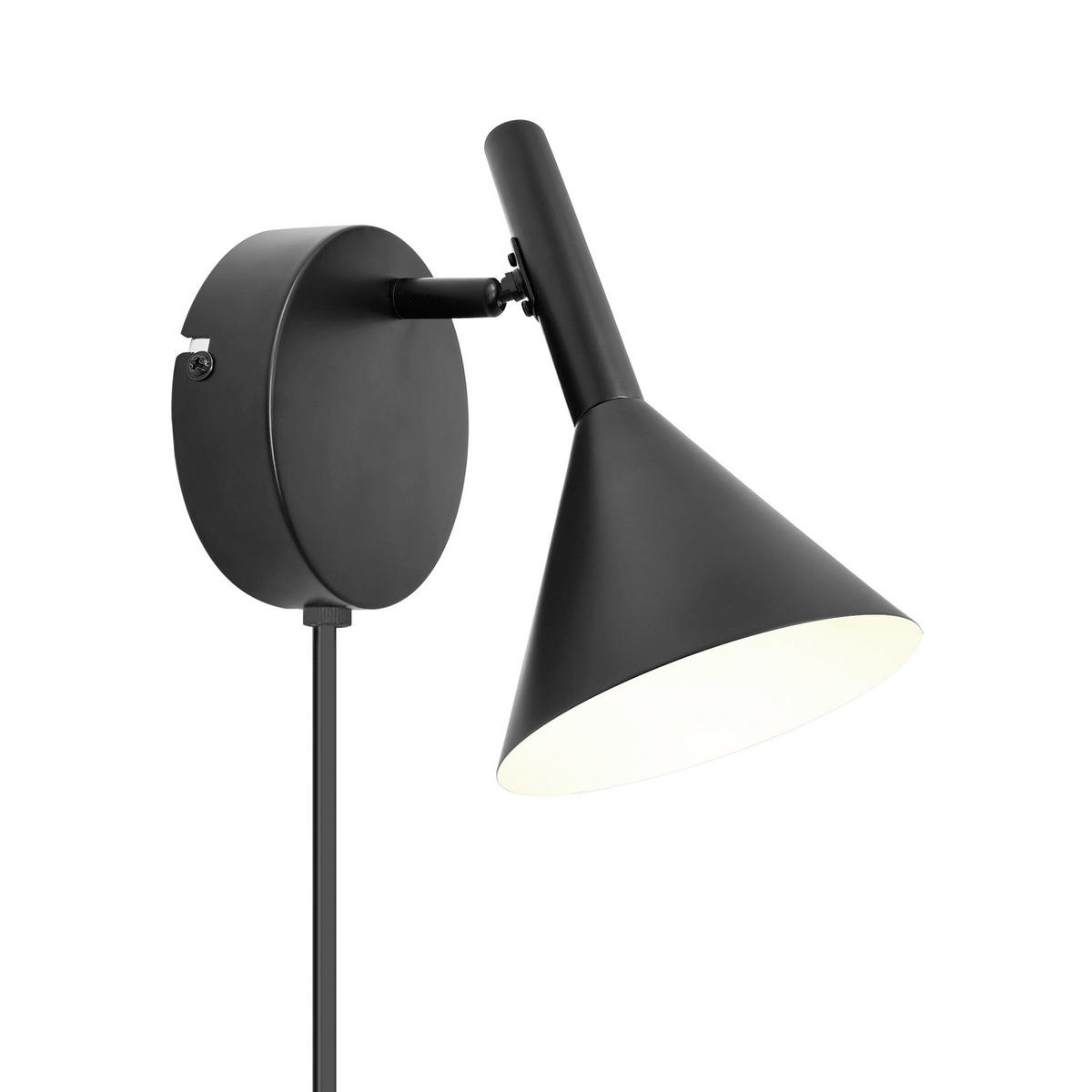 WANDLEUCHTE Kelvis 19/12/22 cm  - Schwarz, Design, Metall (19/12/22cm) - Nordlux
