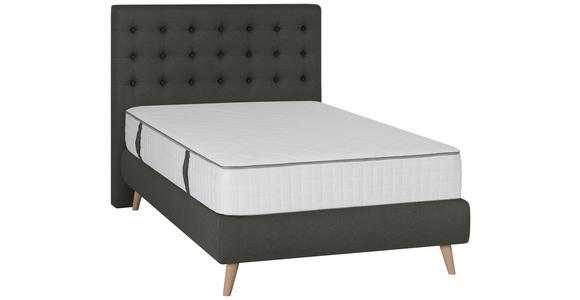 BOXSPRINGBETT 120/200 cm in Anthrazit - Anthrazit, Design, Holz/Textil (120/200cm) - Carryhome
