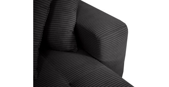 ECKSOFA inkl. Funktion Dunkelgrau Cord  - Dunkelgrau/Schwarz, Design, Kunststoff/Textil (248/146cm) - Xora