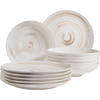 TAFELSERVICE Derby 12-teilig  - Beige/Weiß, Basics, Keramik (32/32/30cm) - Mäser