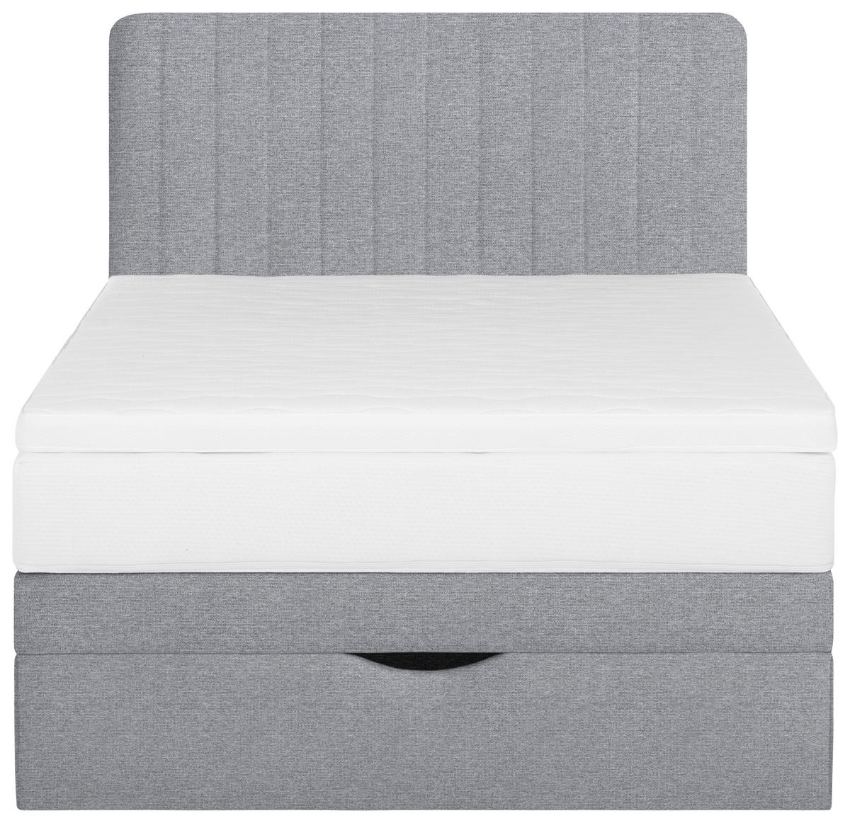 BOXSPRINGBETT 120/200 cm  in Grau  - Schwarz/Grau, KONVENTIONELL, Holzwerkstoff/Kunststoff (120/200cm) - Welnova